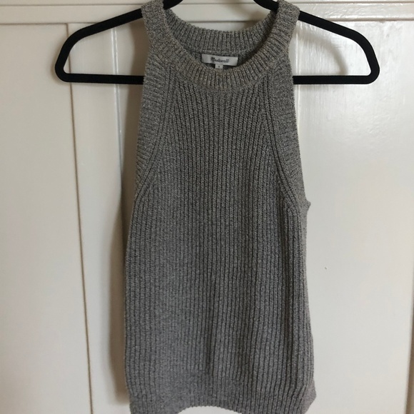Madewell Marled Grey Sweater Tank Top - Picture 2 of 4